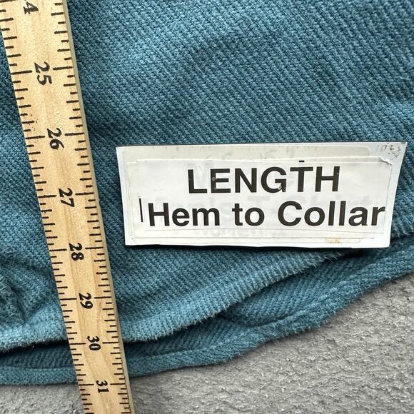 Fayettechill Local Dave Shacket Powdered Steel Mens Large Flannel Pockets Blue - Picture 4 of 11